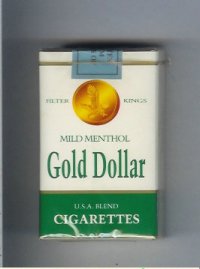 Gold Dollar Mild Menthol cigarettes soft box