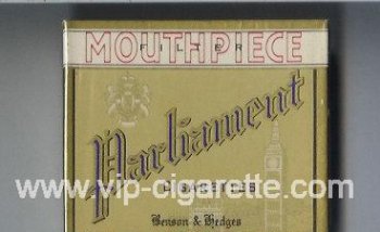 Parliament Benson and Hedges Mouthpiece Filter cigarettes wide flat hard box