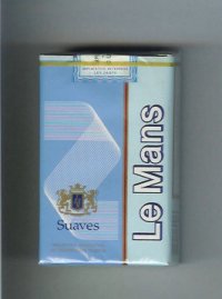 Le Mans Suaves blue and light blue Cigarettes soft box