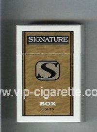 Signature S Lights cigarettes hard box