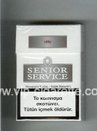 Senior Service cigarettes white and grey hard box