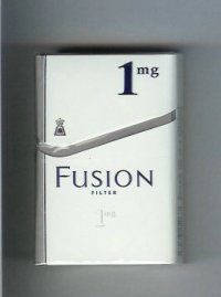 Fusion Filter 1 mg white and silver cigarettes hard box