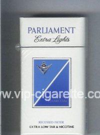 Parliament Extra Lights Charcoal 100s cigarettes hard box