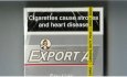 Export 'A' Macdonald 20 cigarettes Extra Light silver wide flat hard box Export 'A' Macdonald 20 cigarettes Extra Light silver wide flat hard box