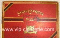 State Express 333 Cork Tipped Virginia 25 cigarettes wide flat hard box