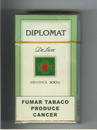 Diplomat De Luxe Menthol 100s cigarettes hard box