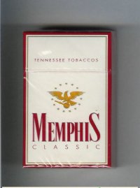 Memphis Classic Tennessee Tobaccos cigarettes hard box