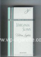 Virginia Slims Ultra Lights 100s Menthol cigarettes hard box
