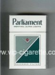 Parliament Menthol Ultra Lights cigarettes hard box