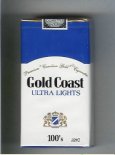 Gold Coast Ultra Lights 100s Premium 'Carolina Gold' Cigarettes soft box Gold Coast Ultra Lights 100s Premium 'Carolina Gold' Cigarettes soft box