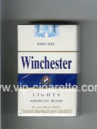 Winchester Lights American Blend Cigarettes white and blue hard box