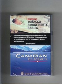 Canadian Classics Filter 20 king size cigarettes