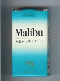 Malibu Menthol 100s cigarettes soft box