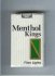 Menthol Kings Filter Lights cigarettes soft box