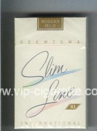 R1 Reemtsma Slim Line International Modern Mild 100s cigarettes hard box