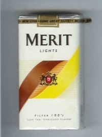 Merit Lights Filter 100s cigarettes soft box
