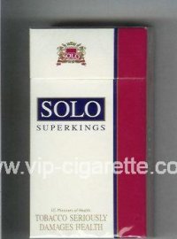 Solo 100s cigarettes white and red hard box