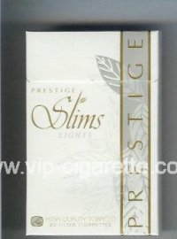 Prestige Slims Lights 100s cigarettes hard box