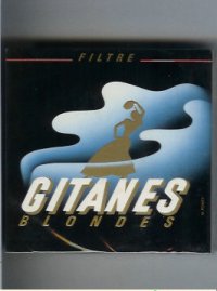 Gitanes Blondes Filtre black cigarettes wide flat hard box