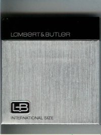 L&B Lambert and Butler 100s cigarettes wide flat hard box