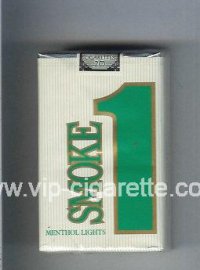 Smoke 1 Menthol Lights cigarettes soft box