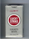 Lucky Strike Lights 100s L.S.M.F.T. cigarettes soft box Lucky Strike Lights 100s L.S.M.F.T. cigarettes soft box