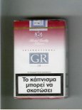 GR Selected Quality Tobaccos International white and red cigarettes soft box GR Selected Quality Tobaccos International white and red cigarettes soft box