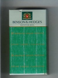 Benson and Hedges Menthol 100s cigarettes hard box