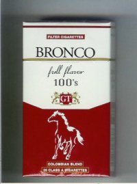 Bronco Full Flavor 100S cigarettes Colombian Blend Colombia