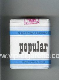Popular Superfinos Negros white and blue cigarettes soft box