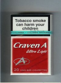 Craven A Ultra Light cigarettes