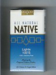 Native All Natural Lights 100s 100 percent Additive-Free cigarettes soft box Native All Natural Lights 100s 100 percent Additive-Free cigarettes soft box