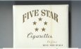 Five Star De Luxe cigarettes wide flat hard box