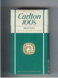 Carlton Menthol 100s cigarettes air stream filter