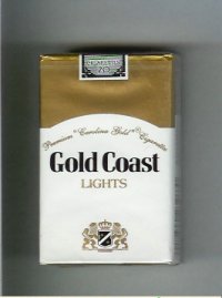 Gold Coast Lights Premium 'Carolina Gold' Cigarettes soft box
