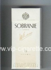 Sobranie London Slims Whites 100s cigarettes hard box