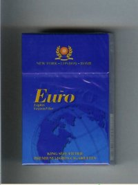 Euro Lights Virginia Filter cigarettes hard box