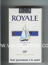 Royale Lights 8 mg 100s American Blend cigarettes hard box