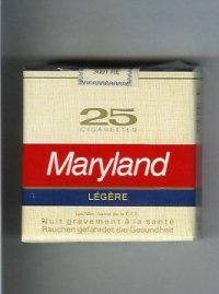 Maryland Legere 25 yellow and red and blue cigarettes soft box