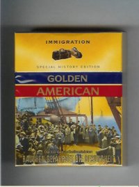 Golden American Special History Edition Immigration 25s cigarettes hard box