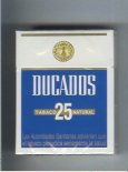 Ducados Tabaco Natural blue and white 25s cigarettes hard box Ducados Tabaco Natural blue and white 25s cigarettes hard box