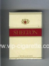 Shelton Extra Suave Cigarettes yellow and red hard box