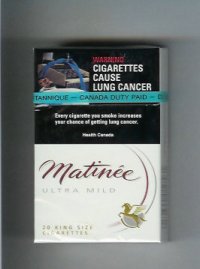 Matinee Ultra Mild cigarettes hard box