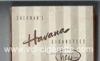 Sherman's Havana Cigarettes wide flat hard box