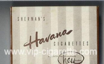 Sherman\'s Havana Cigarettes wide flat hard box