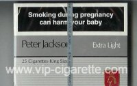 Peter Jackson Extra Light 25 cigarettes King Size wide flat hard box