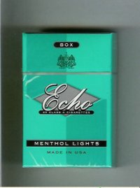 Echo Menthol Lights cigarettes hard box