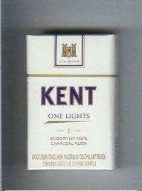 Kent USA Blend One Lights 1 Smoothest Taste Charcoal Filter cigarettes hard box