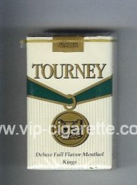 Tourney Deluxe Full Flavor Menthol Kings Cigarettes soft box