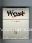 West 'R' Lights 25s American Blend cigarettes hard box